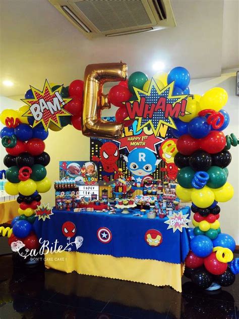 Superheroes Birthday Party Ideas Photo 3 Of 5 Marvel Birthday Party Superhero Birthday