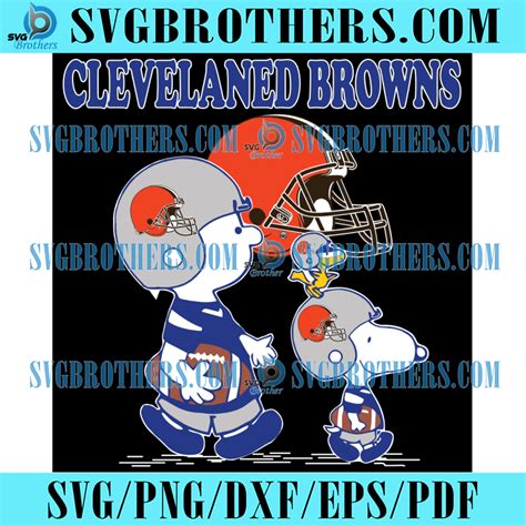 Cleveland Browns Charlie Brown And Snoopy Svg Sport Svg Svgbrothers