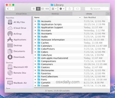 How To Always Show The User Library Folder In Os X El Capitan
