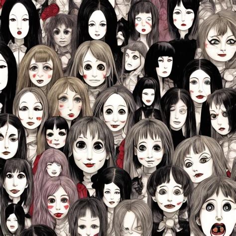 Dolls In The Style Of Junji Ito Openart