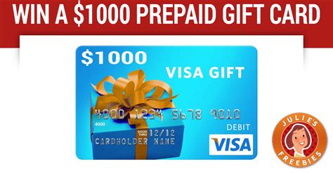 Target has a wide variety of gift cards, from a classic target gift card to a digital gift card, to prepaid cards with balance to specialty gift cards like an apple gift card or a starbucks card. Win a $1000 Visa Gift Card - Julie's Freebies