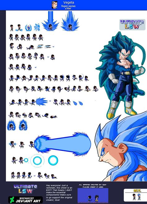 Vegeta Super Sayian 4 Blue Sprites Sheet Em 2022 Goku Desenho Goku