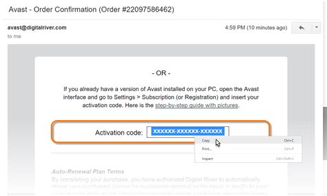 The activation code for each subscription is visible next to activation code. Avast FAQ | Avast Antivirus: Activating Avast Premier with ...