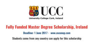 For masters 3 years, of which 2 years will be of degree while one year will be of korean language study. University College Cork, Ireland Scholarship for Master ...