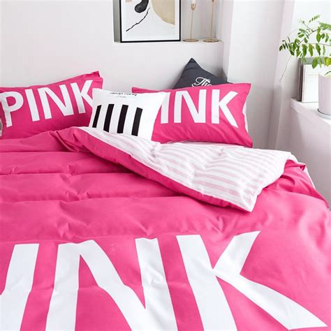 Victoria Secret Pink Comforter Set Queen Size