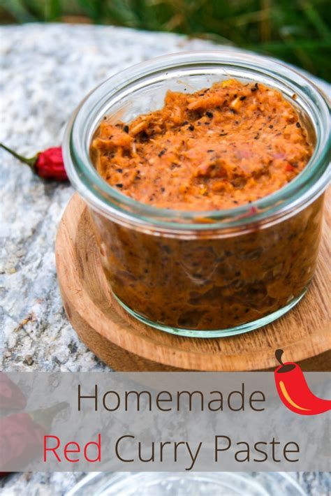 Rezept für selbstgemachte feurige rote Thai Curry Paste
