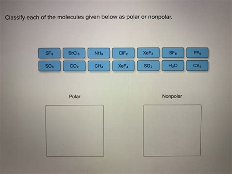 This distributes electron charge equally around the central carbon atom. Solved: Classify Each Of The Molecules Given Below As Pola... | Chegg.com