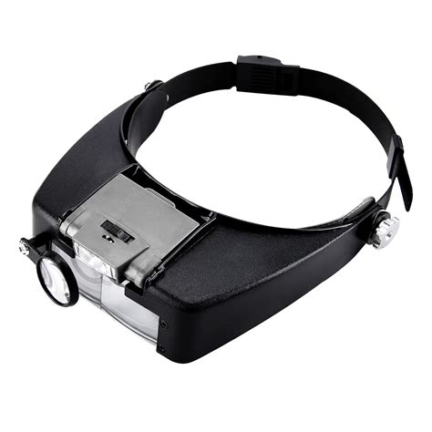 10x magnifying glass headset led light head headband magnifier loupe with box ebay