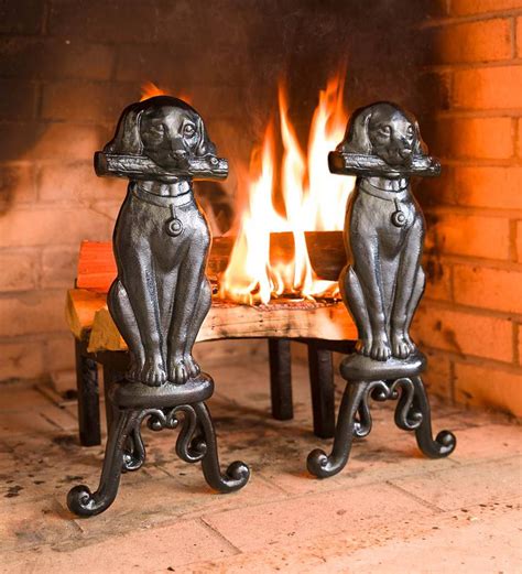 Our Dog Andirons Are A Fun And Functional Addition To Your Hearth This