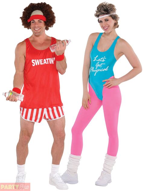 80s Workout Costume Mens Ladies Exercise Fitness Instructor Fancy Dress Outfit 80s Workout