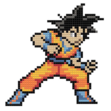 Dragon ball z is epic. Goku Dragon Ball Pixel Art Grid - Pixel Art Grid Gallery