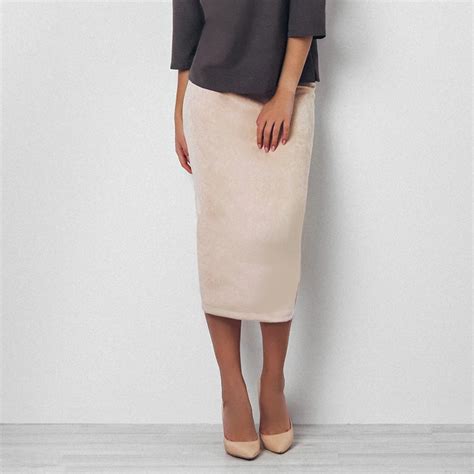 2017 Women Pencil Skirt High Waist Slim Solid Mid Calf Elegant Causal Skirtpencil Skirtwomen