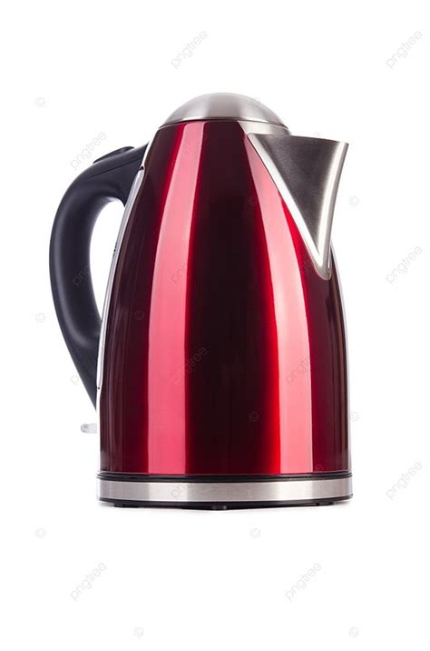 Red Electric Kettle Isolated On White Background And Picture For Free