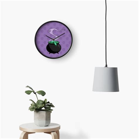Witchs Cauldron Clock By Msbdesigns Redbubble Witchs Cauldron