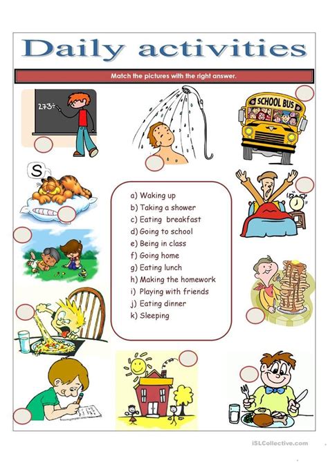 Activities Of Daily Living Worksheets