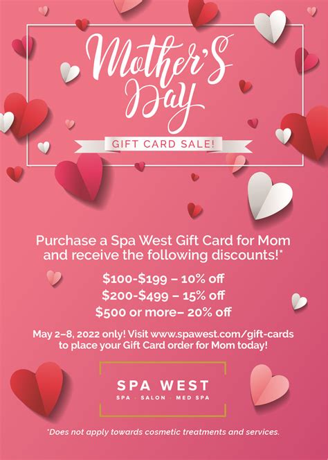 Mother S Day T Card Sale Spa West
