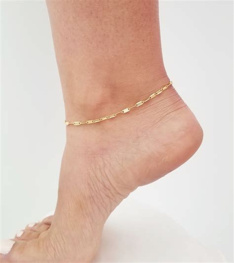Gold Chain Anklet Delicate Gold Anklet Chain Anklet Etsy