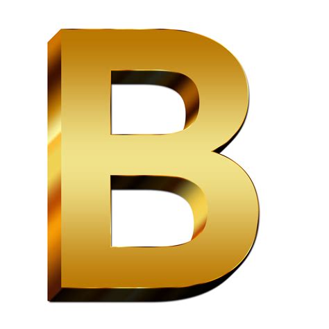 Letter B Capital Letter Alphabet Abc Gold B Letter Png Image Images