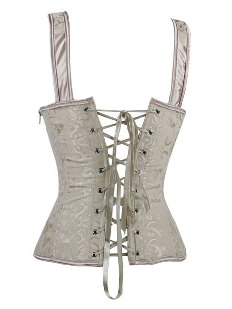 White Bridal Corset Lace Up Overbust Wedding Corsets