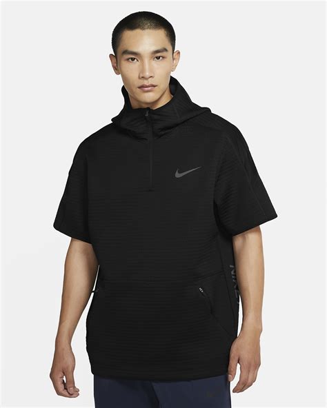 Nike Pro Mens Short Sleeve 14 Zip Hoodie Nike Sa