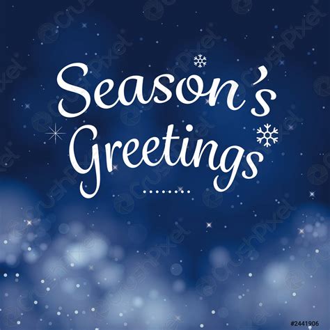 Seasons Greetings Calligraphy Card Vector Design Stock Vector 2441906