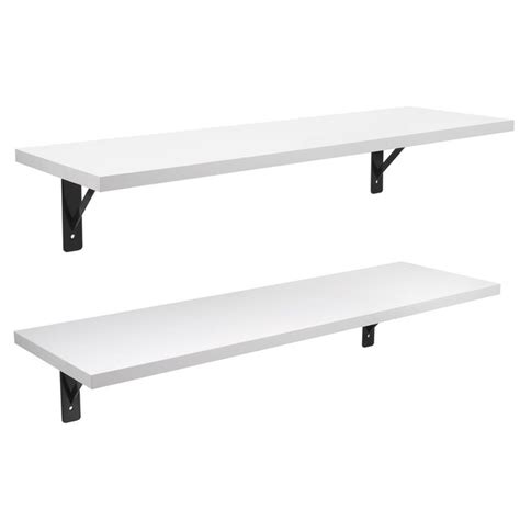 Outopee White Floating Shelf 2559 In L X 787 In D 2 Decorative