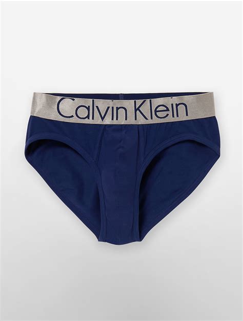 Lyst Calvin Klein Underwear Steel Cotton Hip Brief In Blue