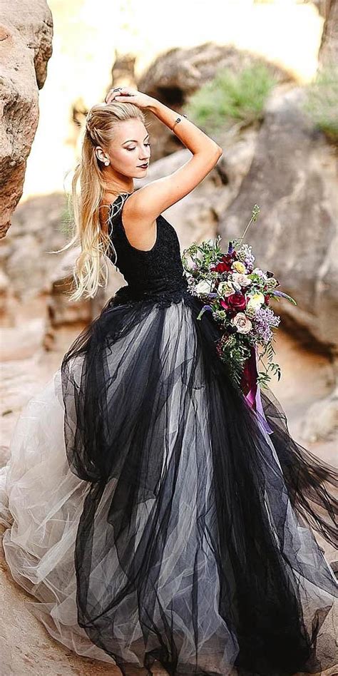 24 Black Wedding Dresses With Edgy Elegance Black Wedding Dresses