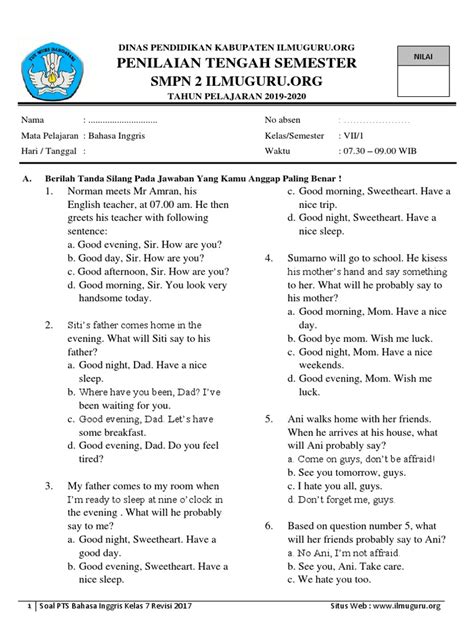 Buatlah sket dari salah satu ragam hias. Soal Uts Bahasa Inggris Kelas 7 Dan Kunci Jawaban Revisi - Unduh File Guru