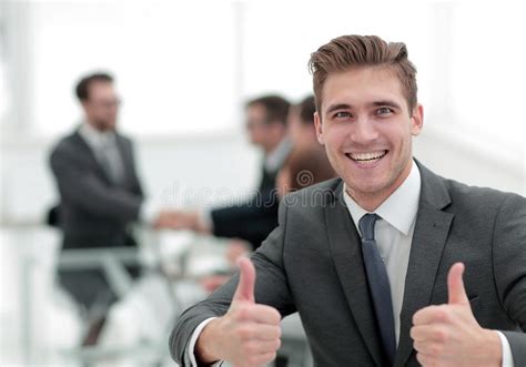 Happy Businessman Showing Thumbs Up Stock Image Image Of Human