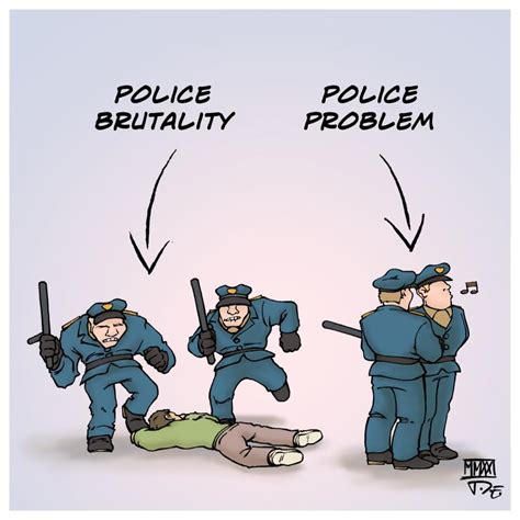 Police Brutality Police Problem Cartoon Movement