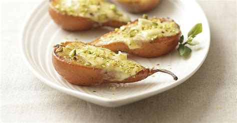 Roasted Pears With Brie And Pistachios Recipe Eatingwell