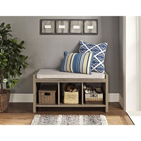 This dining bench arrives with sides that extend outward. Shoe Storage Benches Bench Entryway With Cushion Bedroom ...