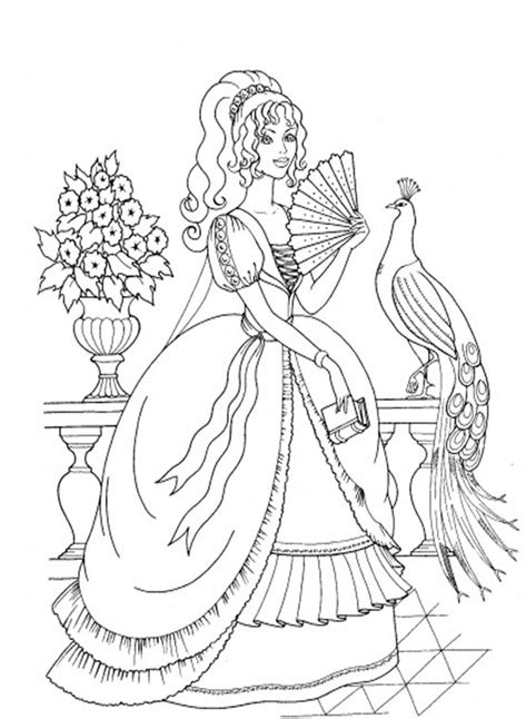 Fancy Princess Coloring Page Coloring Page Book