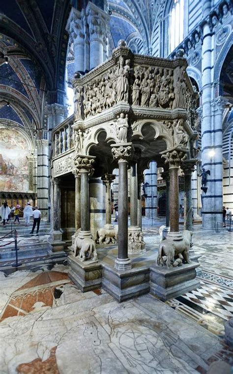 Pulpit In Siena Cathedral Santa Maria Assunta Di Siennasiena Tuscany