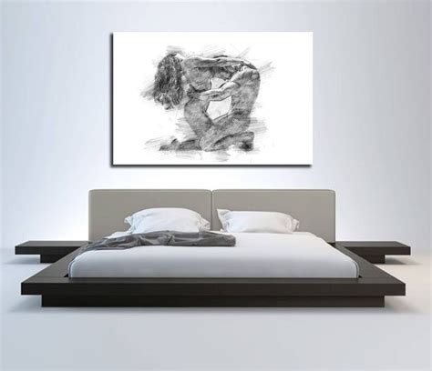 Canvas Print His And Hers Master Bedroom Wall Art Sexy Pencil Etsy Uk