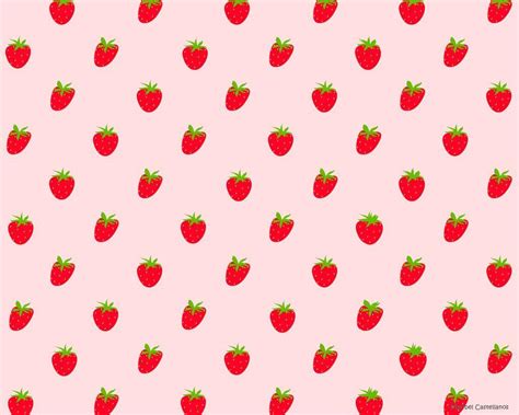 Pastel Cute Strawberry Wallpaper 👉👌aesthetic Strawberries Wallpapers