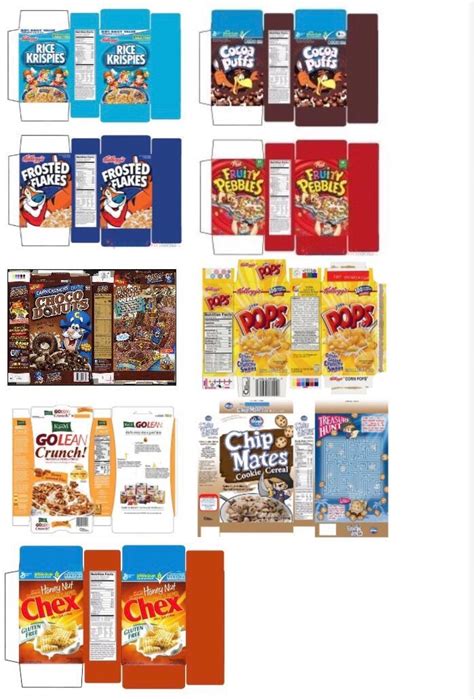 Cereales Plantilla De Caja Imprimible Imprimibles Para Muñecas