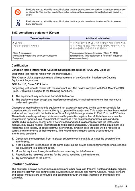 Emc Compliance Statement Korea Certification Product Overview Hach Lange Polymetron 9500
