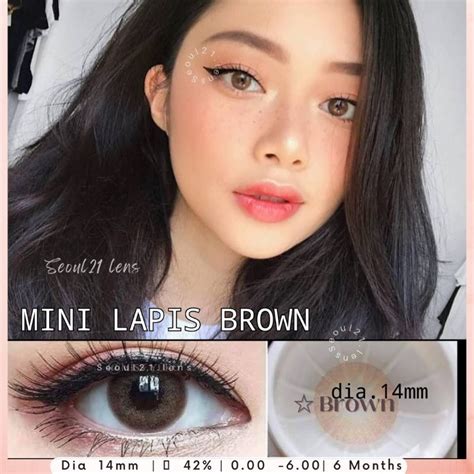 Jual Softlens Mini Lapis Browncoklatuk14mm Normal And Minus By