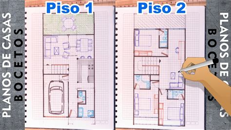 Dibuja Planos De Casas 25 Casa De 2 Pisos O Niveles Área De 6m X