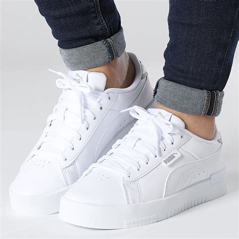 Puma Baskets Femme Jada Distressed 387621 Puma White Puma Silver