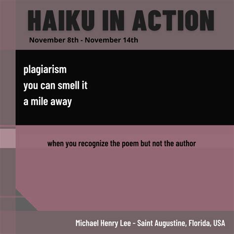 Haiku In Action Week 46 — Nick Virgilio Haiku Association