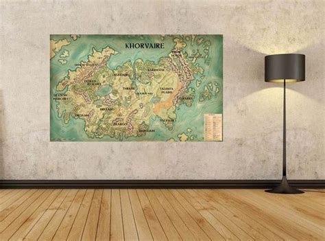 The Continent Of Khorvaire Eberron Dungeons And Dragons Map Art Etsy
