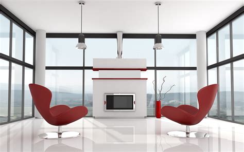 1920x1200 Room Chair Fireplace Interior Design Modernity