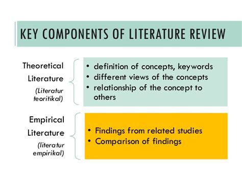 What is the meaning of theoretical literature review