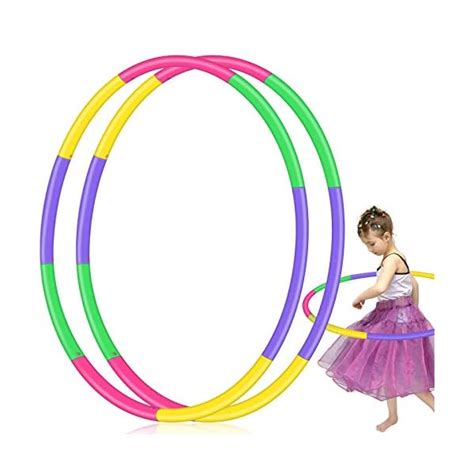 2 Pack Toy Color Hoop For Kids Size Adjustable And Detachable Length