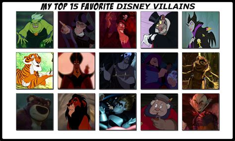 My Top 15 Disney Villains By 4xeyes1987 On Deviantart