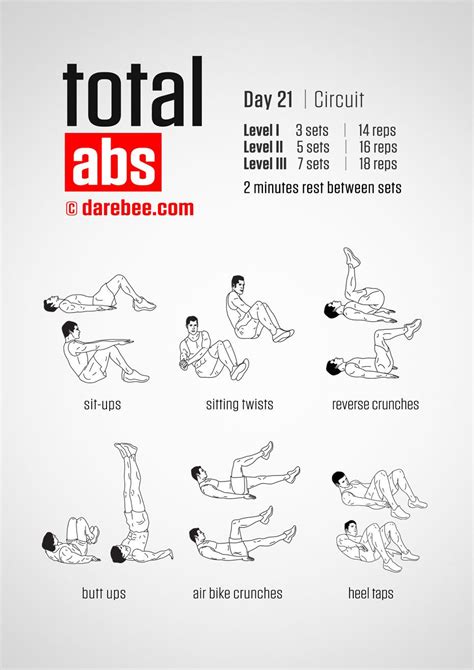 Total Abs 30 Day Program By Darebee Abs Workout Full Body Workout Routine Abs Workout Routines