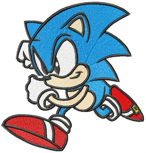 Sonic Machine Embroidery Design In 2 Sizes Ai Cases Art And Collectibles